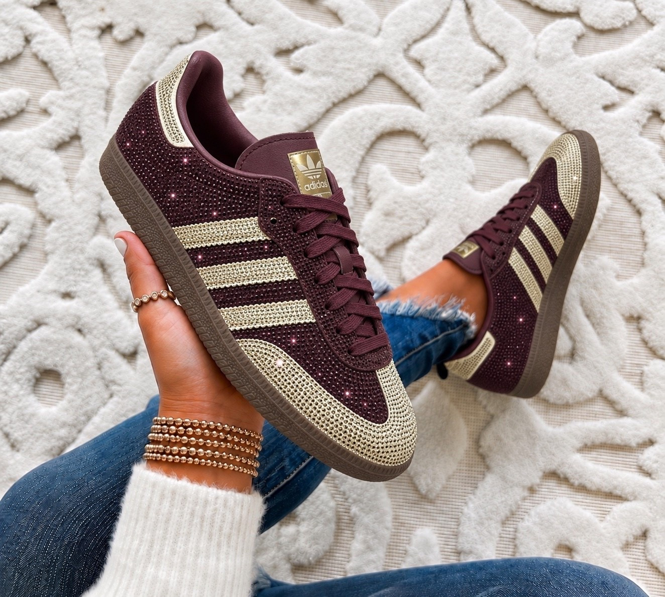 Adidas samba rhinestone sneakers run true to size