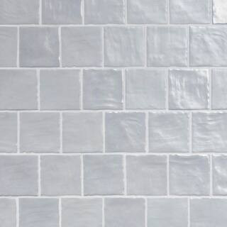 Ivy Hill Tile Amagansett Sky Blue 4 in. x 4 in. Mixed Finish Ceramic Wall Tile (5.38 sq. ft. / ca... | The Home Depot