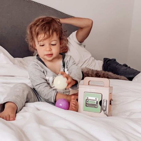 This lockbox allows your kid to tinker with mechanical thinking all on their own. It’s a busy board for open-ended pretend play as it doubles as a house or garage. Linked a few similar lock boxes at lower prices!

#LTKkids #LTKbaby #LTKGiftGuide