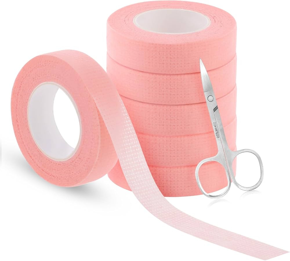 6 Rolls Lash Tape, Makeup Adhesive Tape for Eyeshadow, 1/2''x9.8 Yards Eyelash Tapes, Eyeshadow T... | Amazon (US)