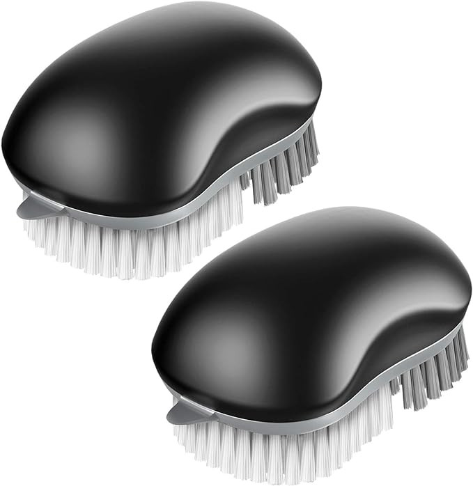 MR.SIGA Fruit and Vegetable Cleaning Brush with Non Slip Comfortable Grip, Pack of 2, Black | Amazon (US)