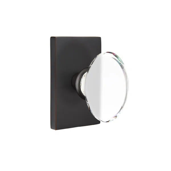 Passage Hampton Knob with Modern Rectangular Rose | Perigold