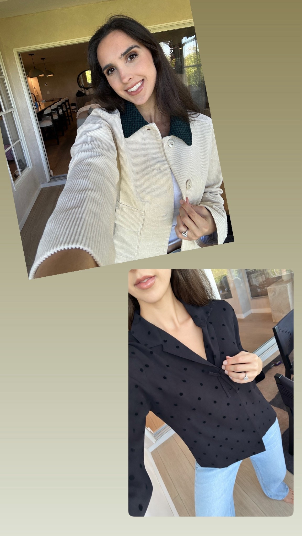 @trovata creates the most timeless investment pieces 😍😍. Every last detail of this jacket & this button down is perfect. Love the little bow and subtle velvet polka dots. Doesn’t wrinkle easily. Every wardrobe needs a high quality button down! #ad


#LTKSeasonal #LTKdayinmylife