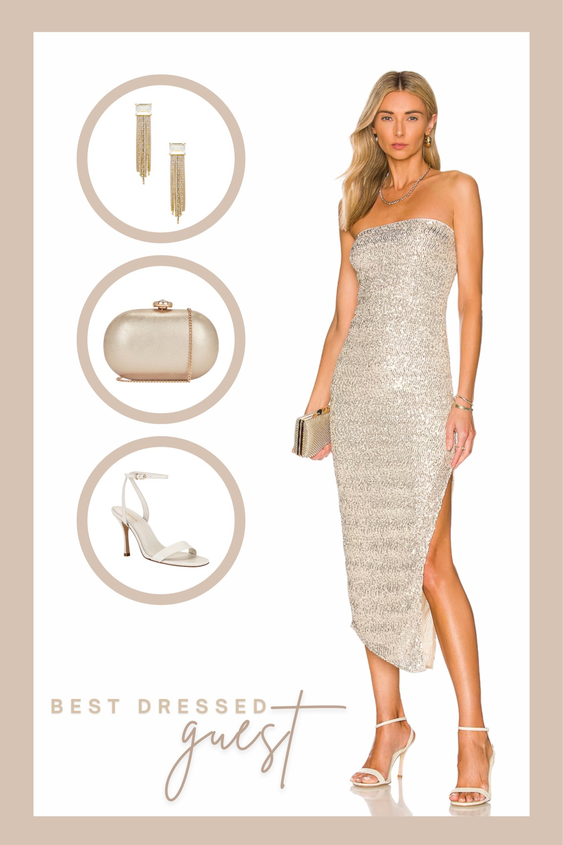 A neutral moment for the best dressed guest! 🤍

Wedding | wedding look | wedding guest dresses | revolve | what to wear to wedding events | wedding looks | outfit for wedding guest | summer dress | wedding season | rehearsal dinner | bridal shower | bachelorette party | neutral look | monochromatic | neutral aesthetic | metallic dress | Olga berg 

#LTKwedding #LTKSeasonal #LTKstyletip