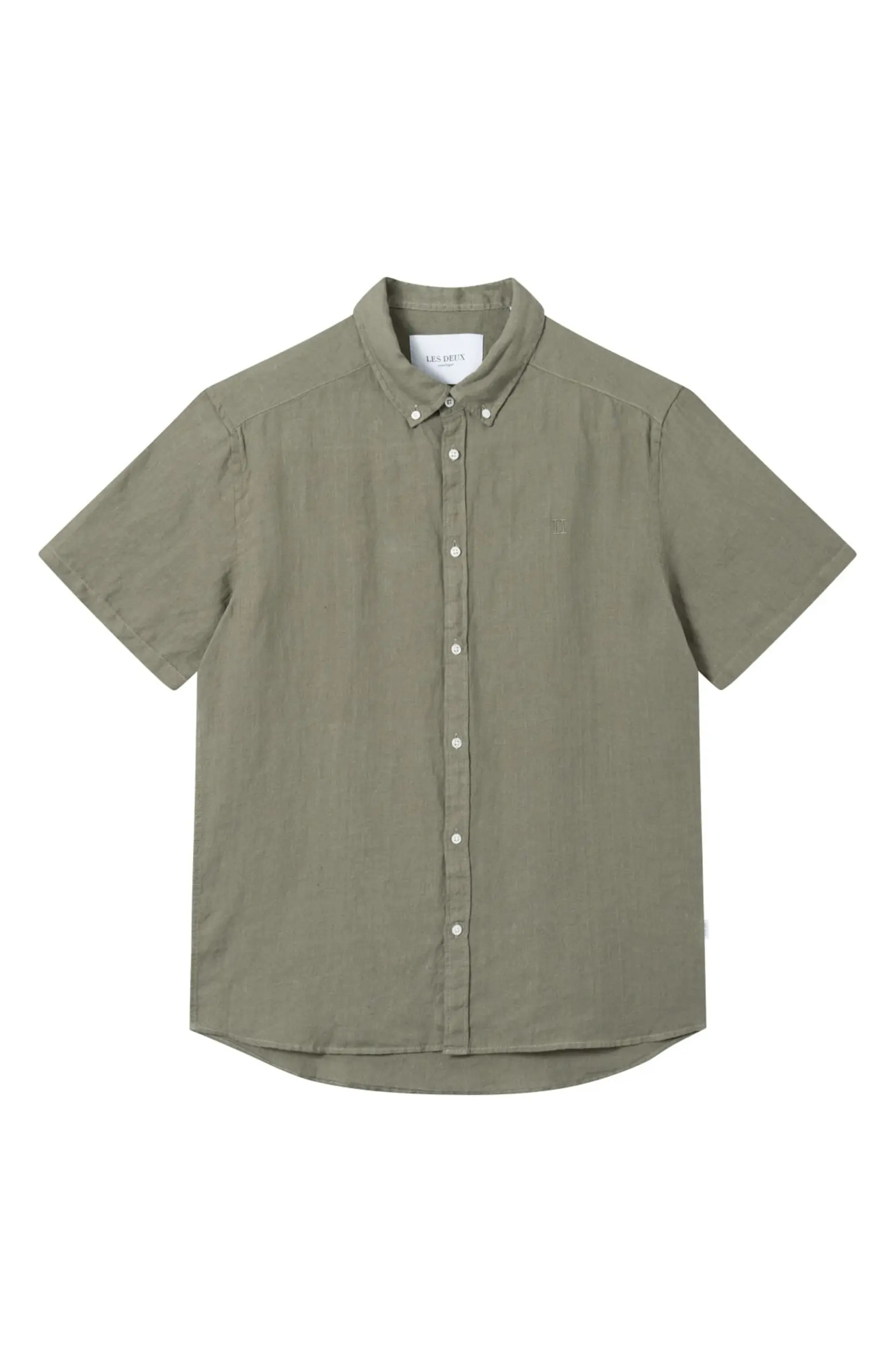 Chris Solid Linen Short Sleeve Button-Down Shirt | Nordstrom