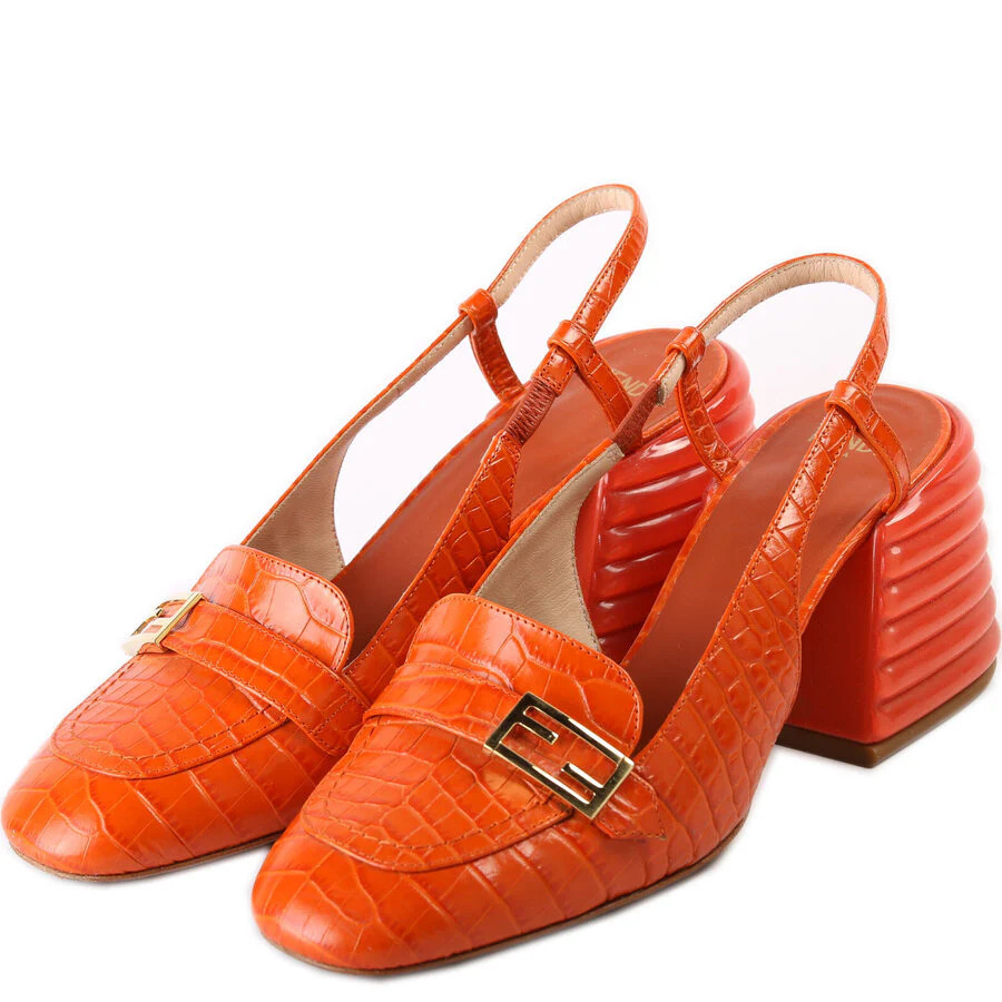 FF Croc Slingbacks Size 37 | Keeks Designer Handbags