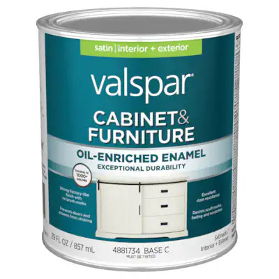 Valspar  Satin Cabinet & Furniture Paint Enamel (1-quart) | Lowe's