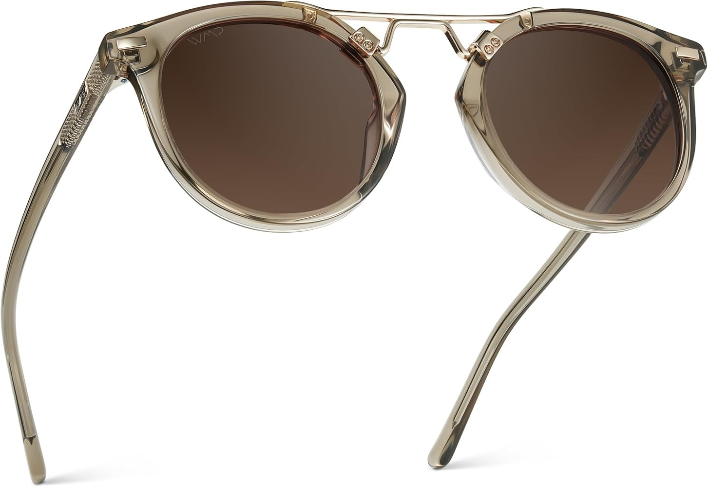 WearMe Pro - Women's Polarized, Round Retro, Double-Bridge Vintage Sunglasses | Amazon (US)