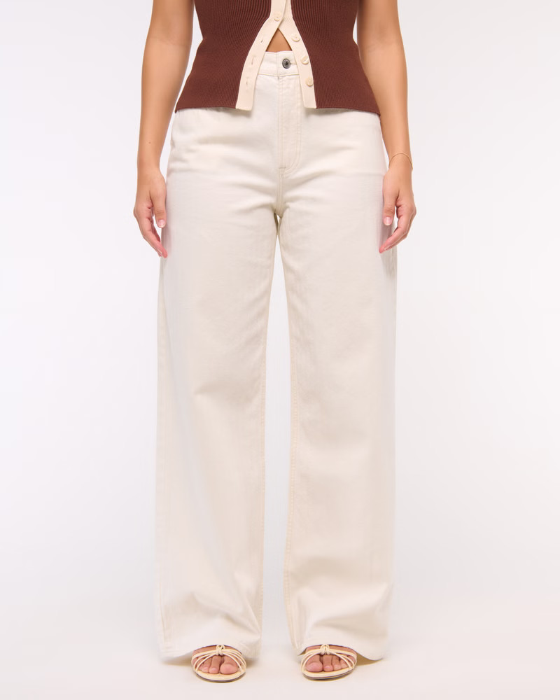 Curve Love High Rise Wide Leg Jean | Abercrombie & Fitch (US)