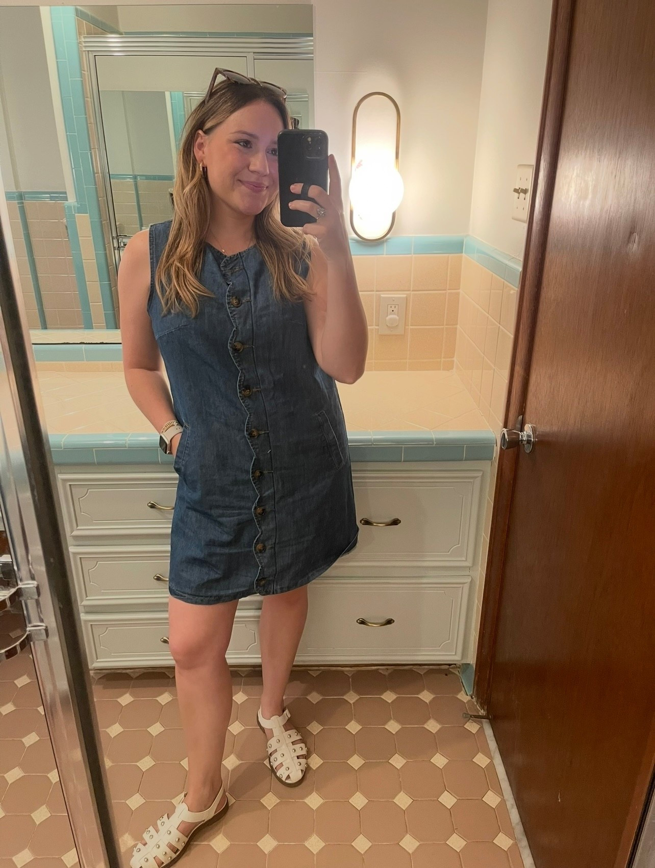 The cutest denim dress, and it has pockets 🙌🏻🙌🏻

#LTKSaleAlert #LTKShoeCrush #LTKParties