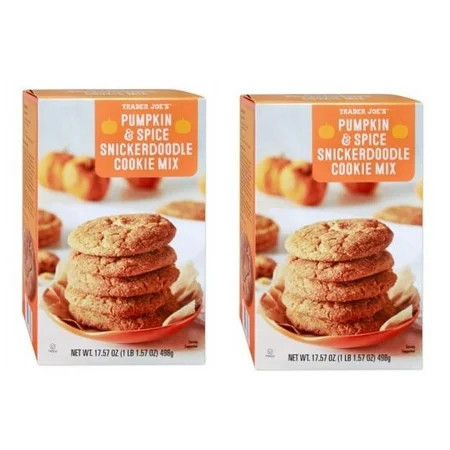 Trader Joe's Pumpkin & Spice Snickerdoodle Cookie Mix NET WT 17.57 OZ (1 LB 1.57 OZ) 498g x 2 pack | Walmart (US)