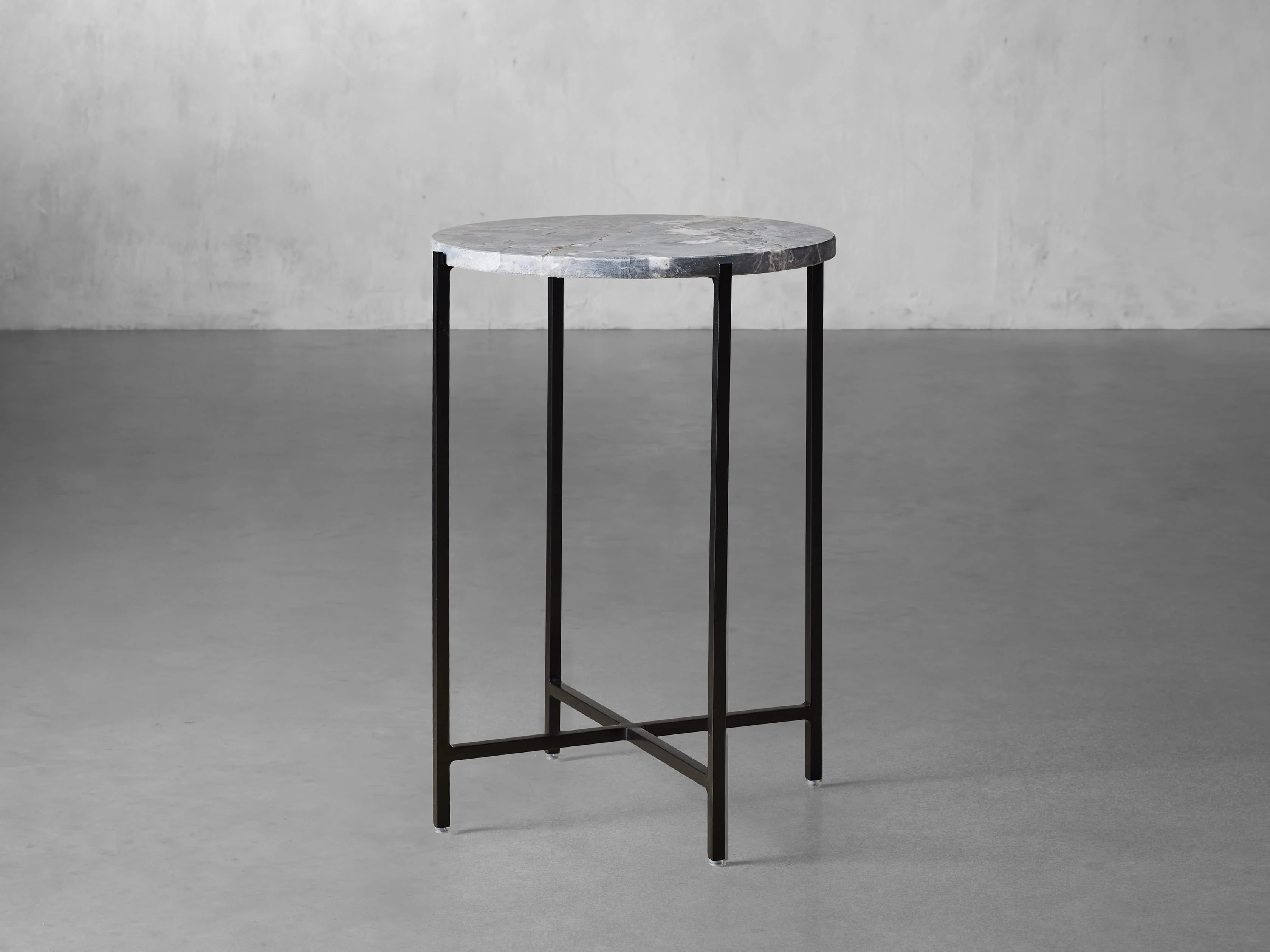 Ludlow Grey Septarian Martini Table | Arhaus