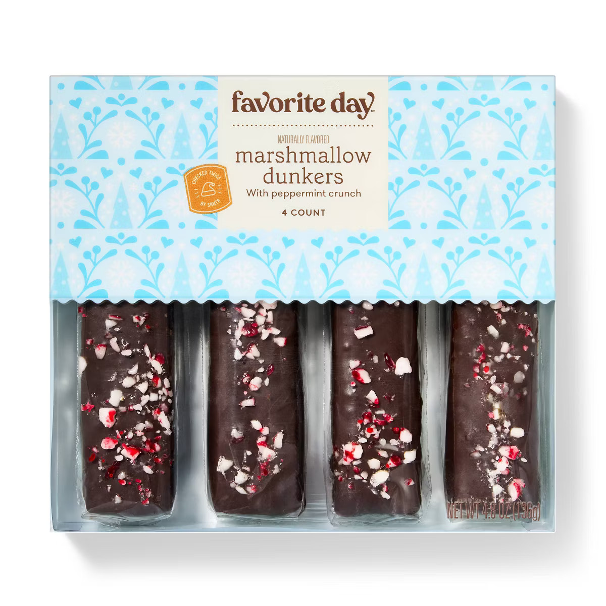 Christmas Dark Chocolaty Peppermint Marshmallow Dunkers - 4.8oz/4ct - Favorite Day ™ | Target
