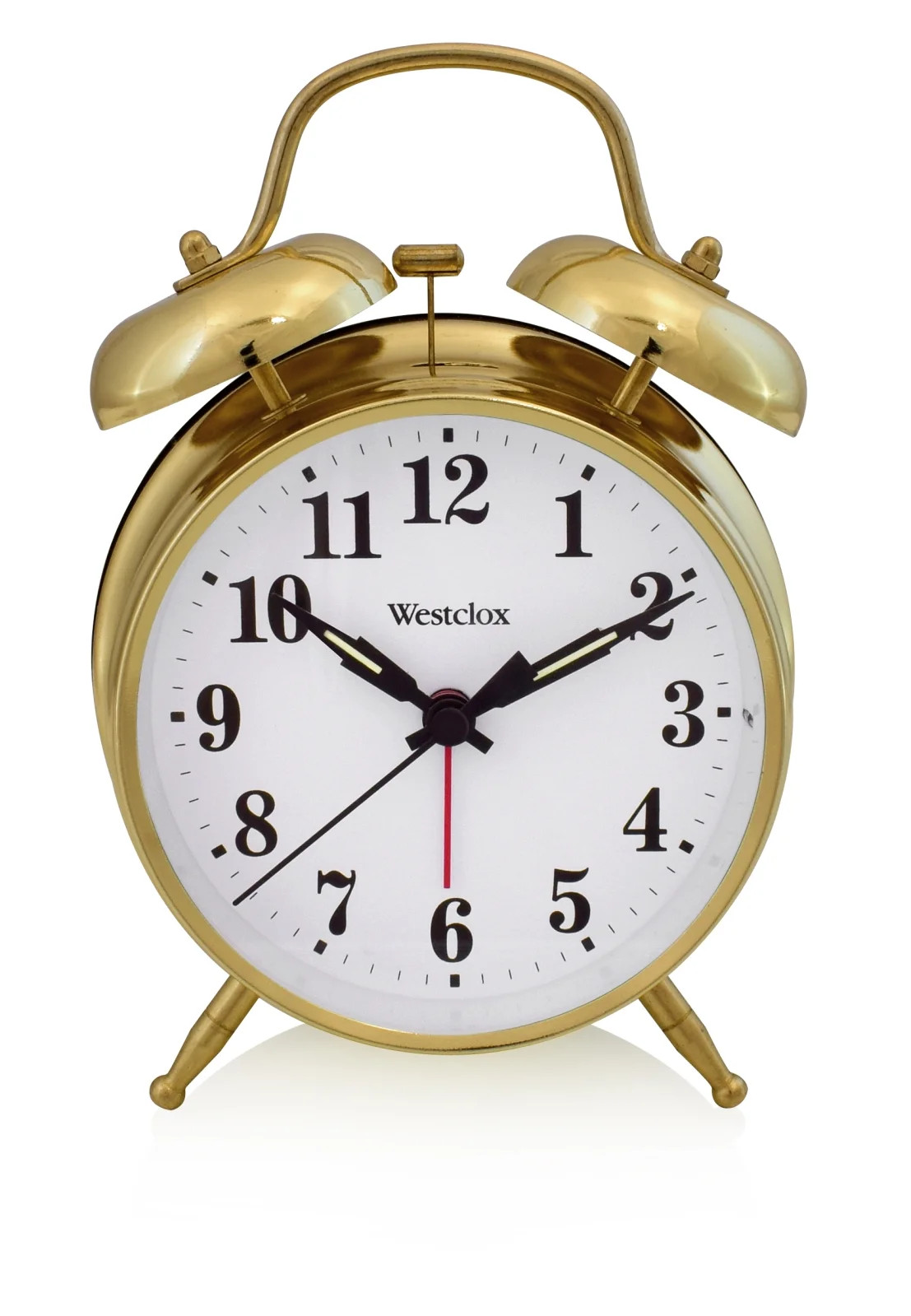 Westclox Vintage Style Analog QA Twin Bell Alarm Clock Gold Finish – Model 70010G | Walmart (US)
