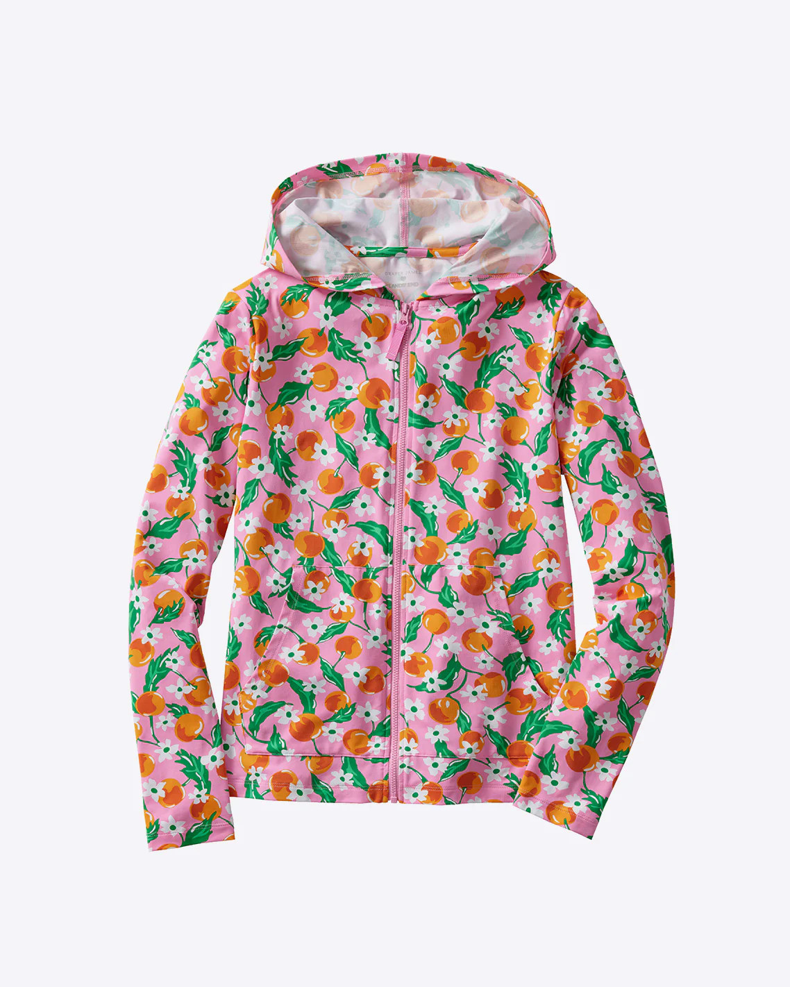 DJ x Lands' End Full Zip Long Sleeve Rash Guard Hoodie Cover-up | Draper James (US)