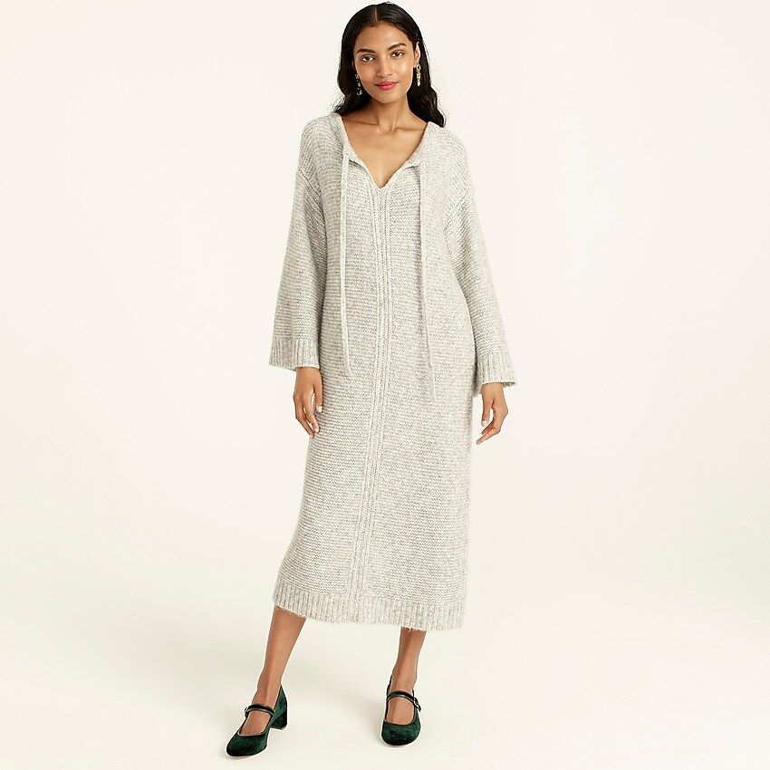 Relaxed tie-neck sweater-dress | J.Crew US