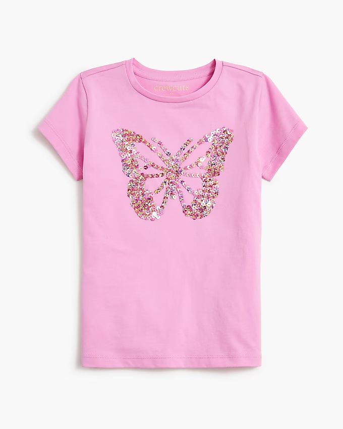 Girls' sequin butterfly graphic tee | J.Crew Factory