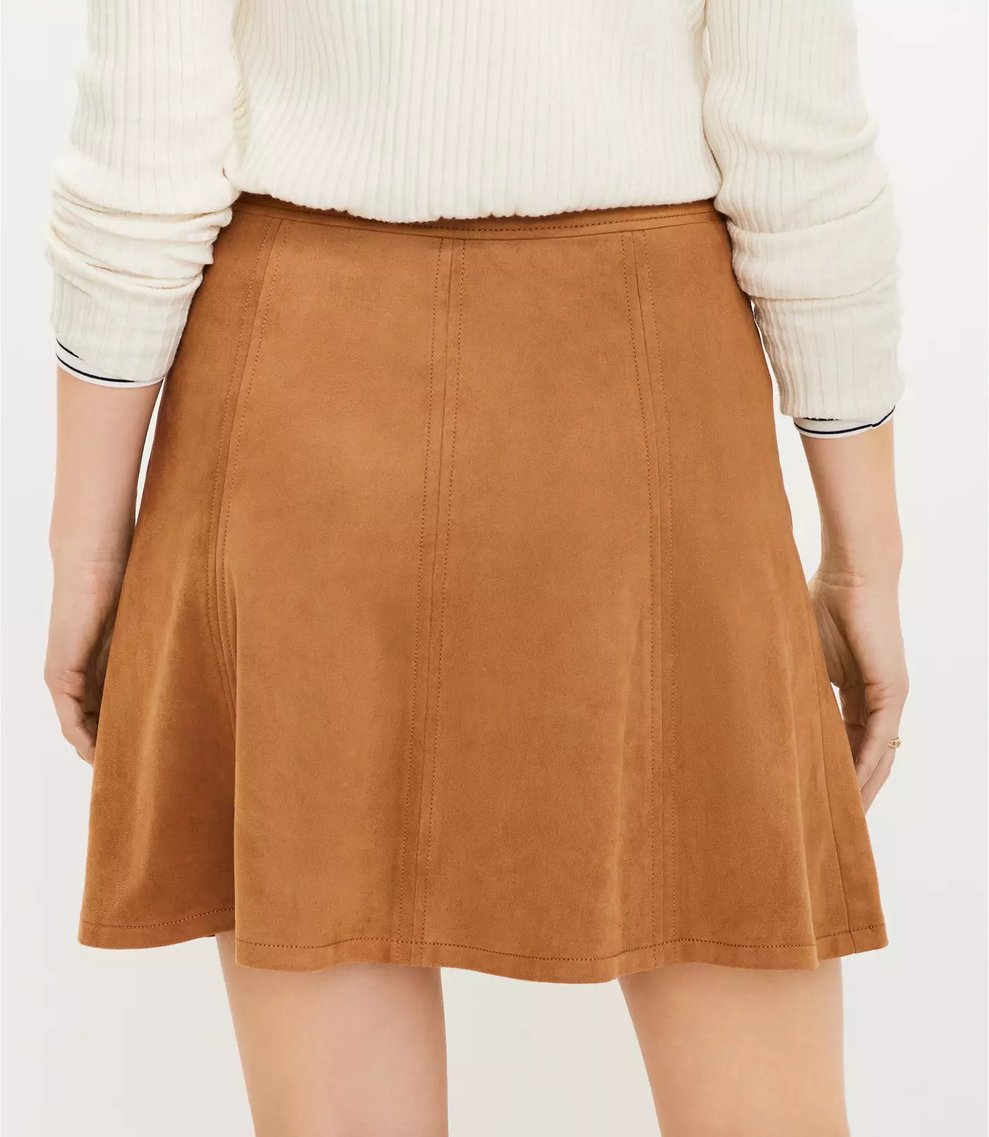Faux Suede Flippy Skirt | LOFT