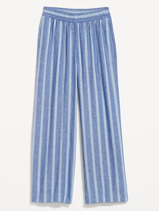High-Waisted Linen-Blend Wide-Leg Pants | Old Navy (US)