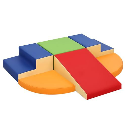 TODIBY 6-Piece Soft PU Leather Toddlers Climbing Toys, Baby Foam Climbing Blocks for Toddlers, Foam Play Gym Climber Structures for Toddler 3, Indoor Climb and Crawl Activity Play Set | Amazon (US)