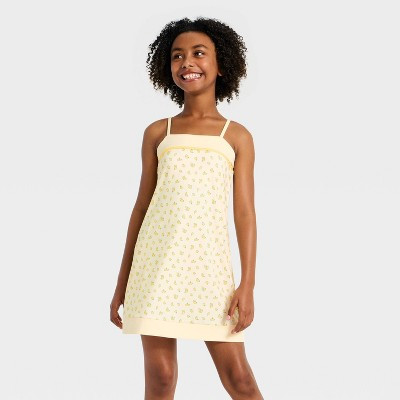 Girls' Printed Athletic Dress - All In Motion™ Yellow M | Target