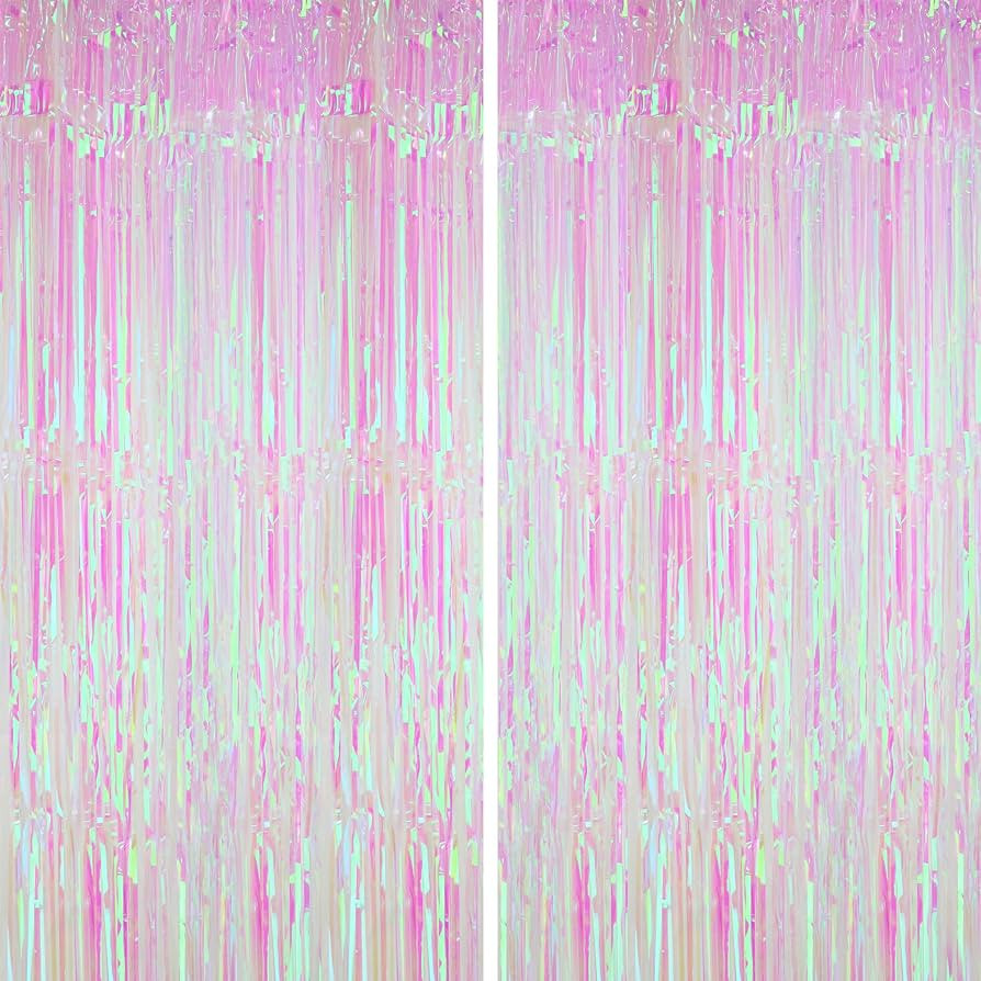 KatchOn, XtraLarge Iridescent Backdrop, 6.4x8 Feet - Pack of 2 Iridescent Fringe Curtain | Irides... | Amazon (US)