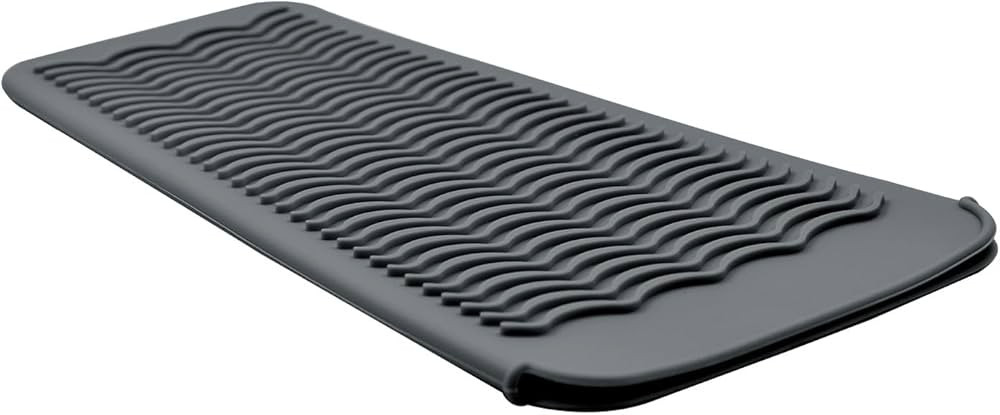 Silicone Heat Resistant Mat for Hair Iron, 11 x 5 inch, Grey, 1 Pack | Amazon (US)