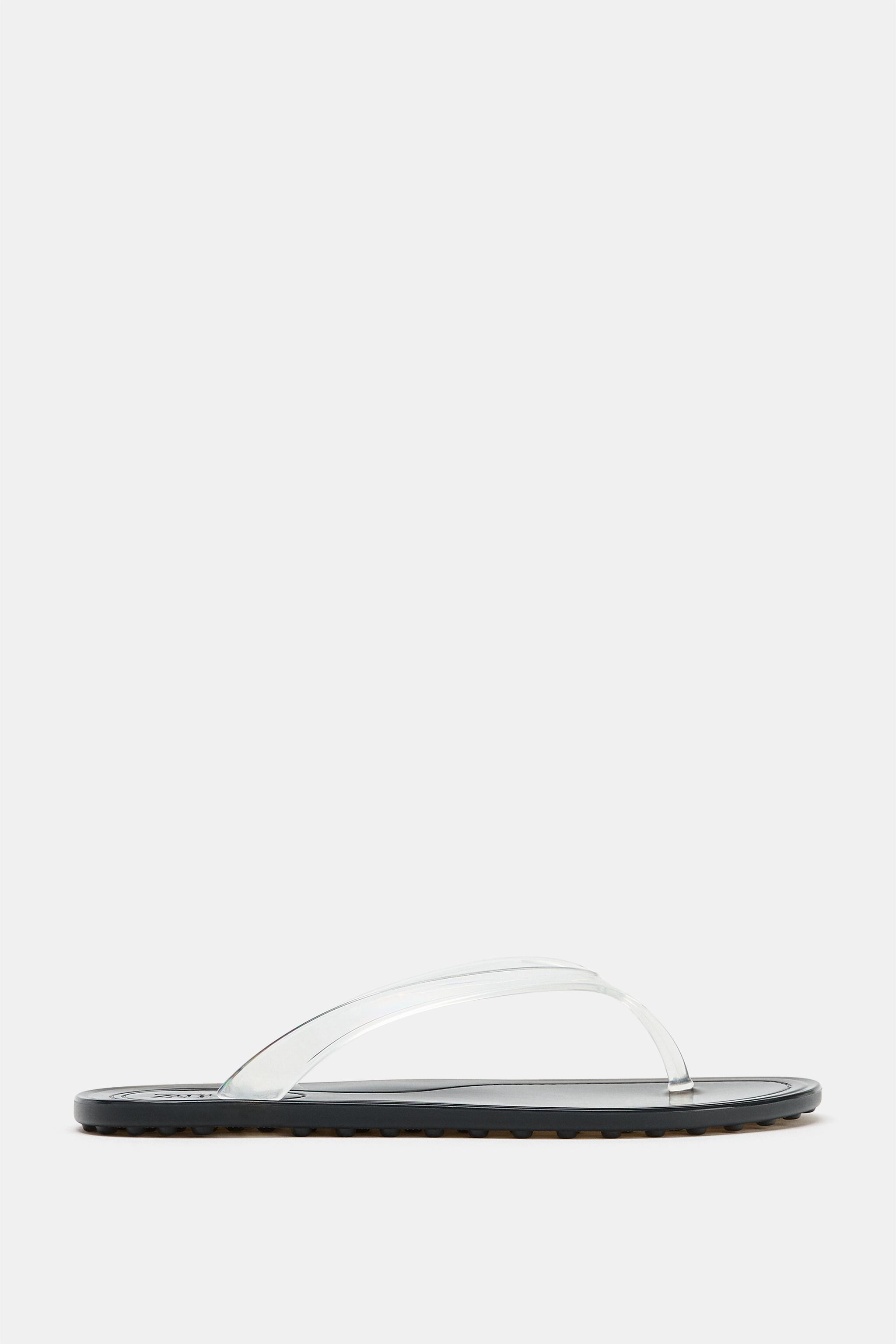 FLAT VINYL SANDALS | Zara UK
