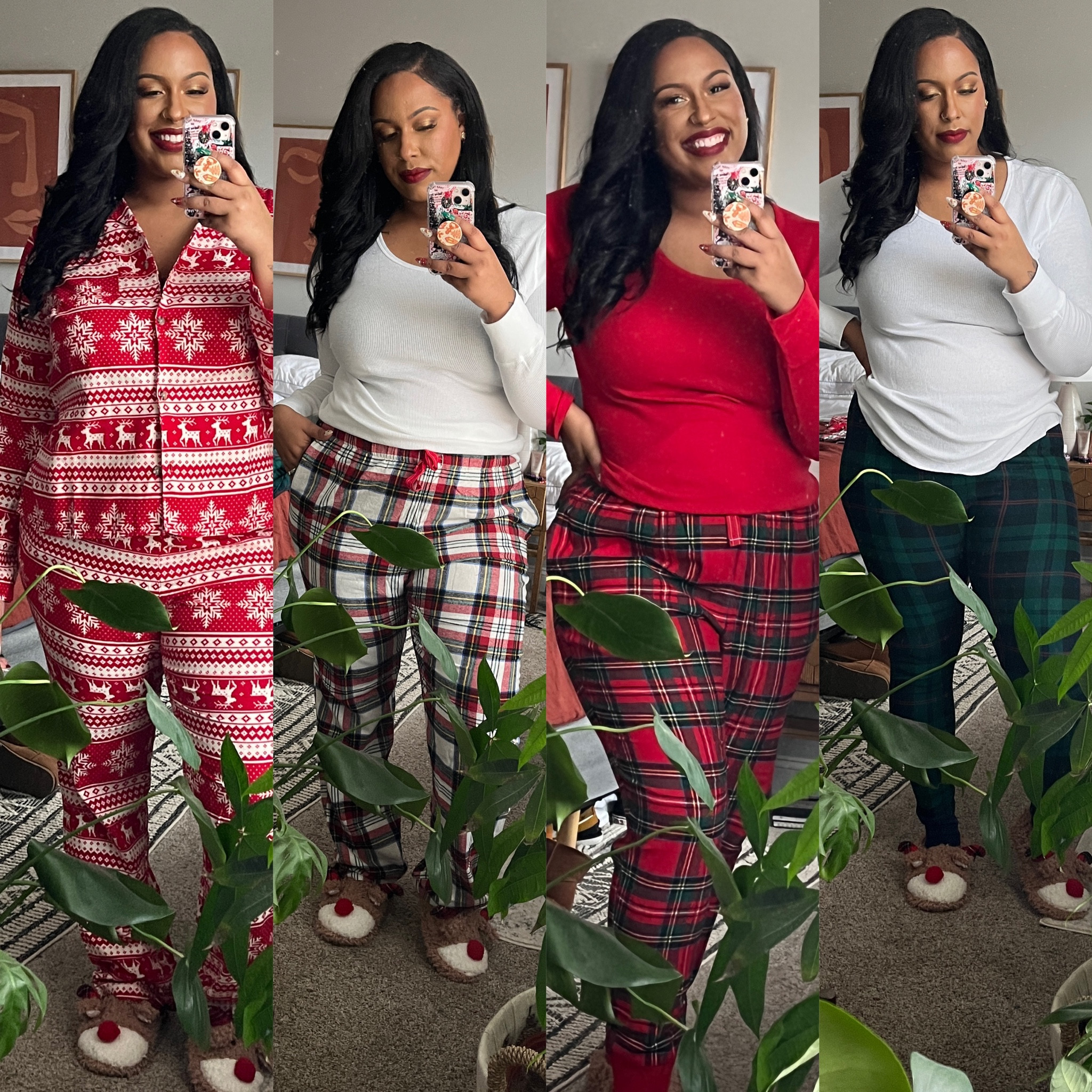 Matching Printed Thermal-Knit Pajama Leggings for Women