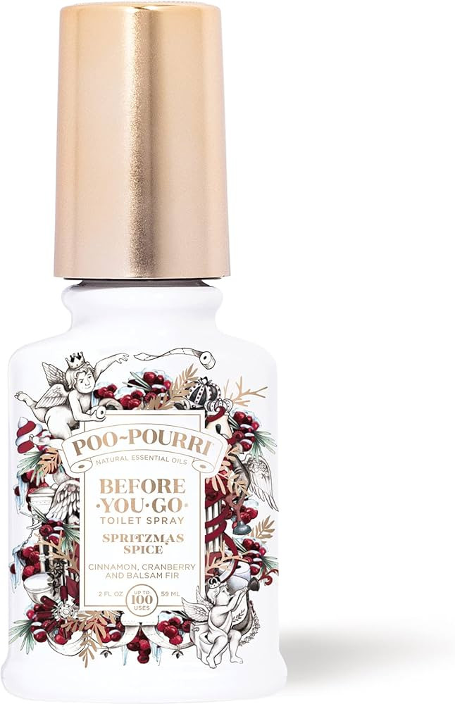 Poo-Pourri Toilet Spray, Spritzmas Spice, Cinnamon + Cranberry + Balsam Fir, 2 Fl Oz (BB10051) | Amazon (US)