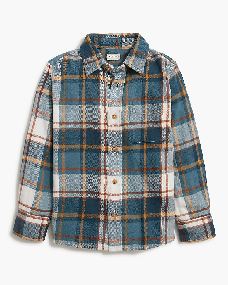 Boys' gingham flannel shirt | J.Crew Factory