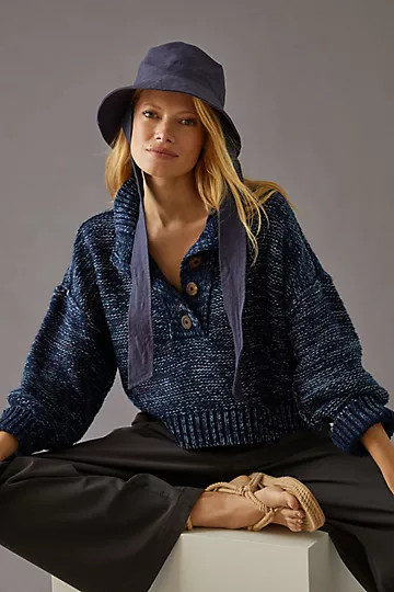 Pilcro Mega Henley Sweater | Anthropologie (US)