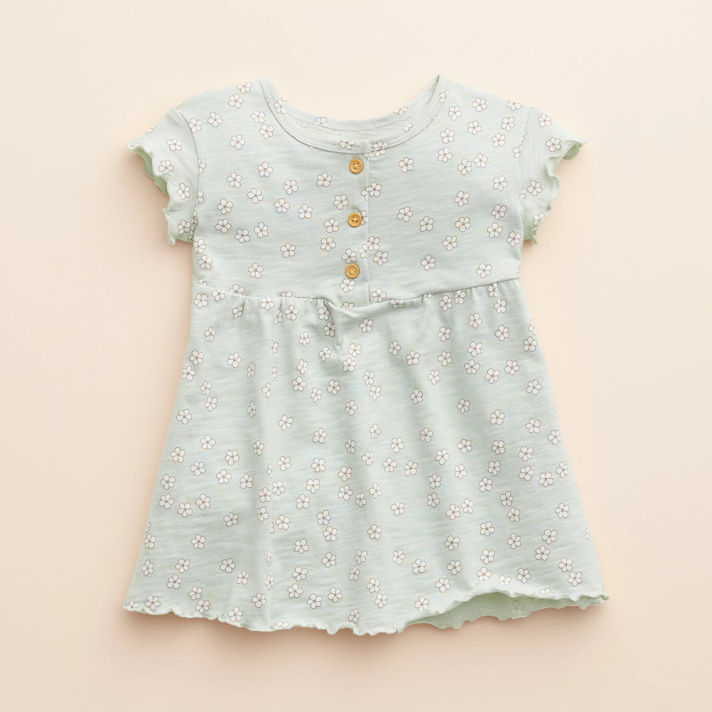 Baby & Toddler Girl Little Co. by Lauren Conrad Organic Lettuce-Edge Henley Dress | Kohl's