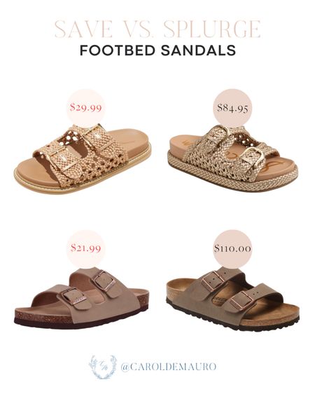 Here are some affordable alternatives to these raffia and leather footbed sandals, perfect for an upcoming summer vacation!
#casualstyle #lookforless #shoeinspo #affordablefinds

#LTKSeasonal #LTKStyleTip #LTKShoeCrush