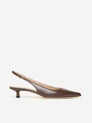 M.Gemi The Lisinda Women's Pumps, Size 35 in Chocolate Nappa | M.GEMI