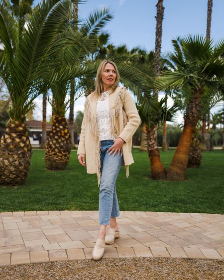 White crochet tops are always a yes for spring 

#LTKover40 #LTKSeasonal #LTKstyletip