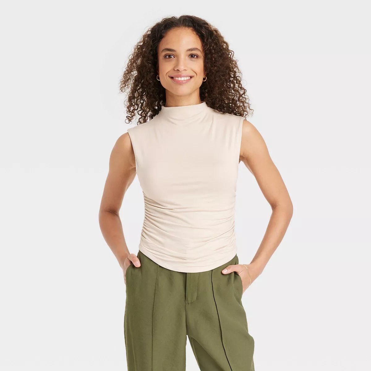 Women's Short Sleeve Side Ruched T-Shirt - A New Day™ | Target