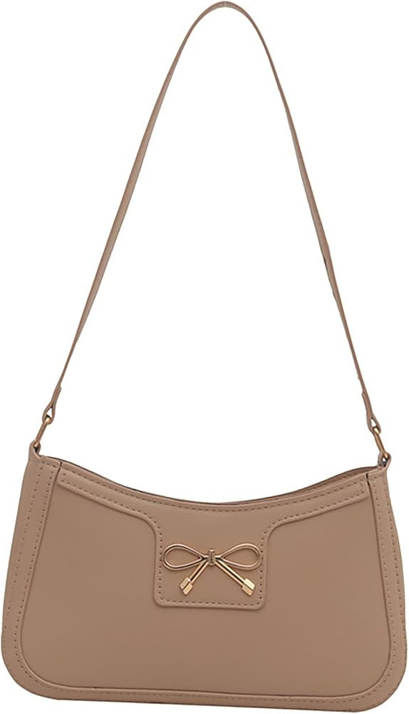 AIPJOY Small Shoulder Bag For Women,Bow Shoulder Handbags Trendy Y2k PU Leather Purses | Amazon (US)