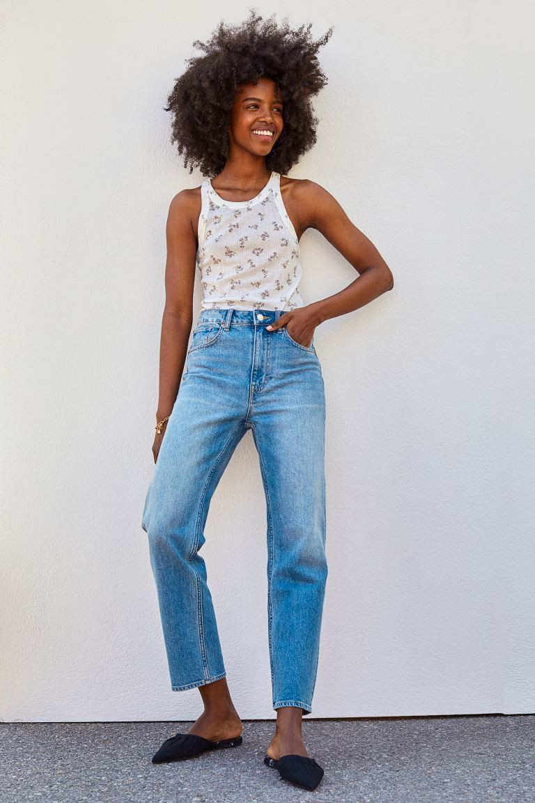 Straight High Ankle Jeans | H&M (US + CA)