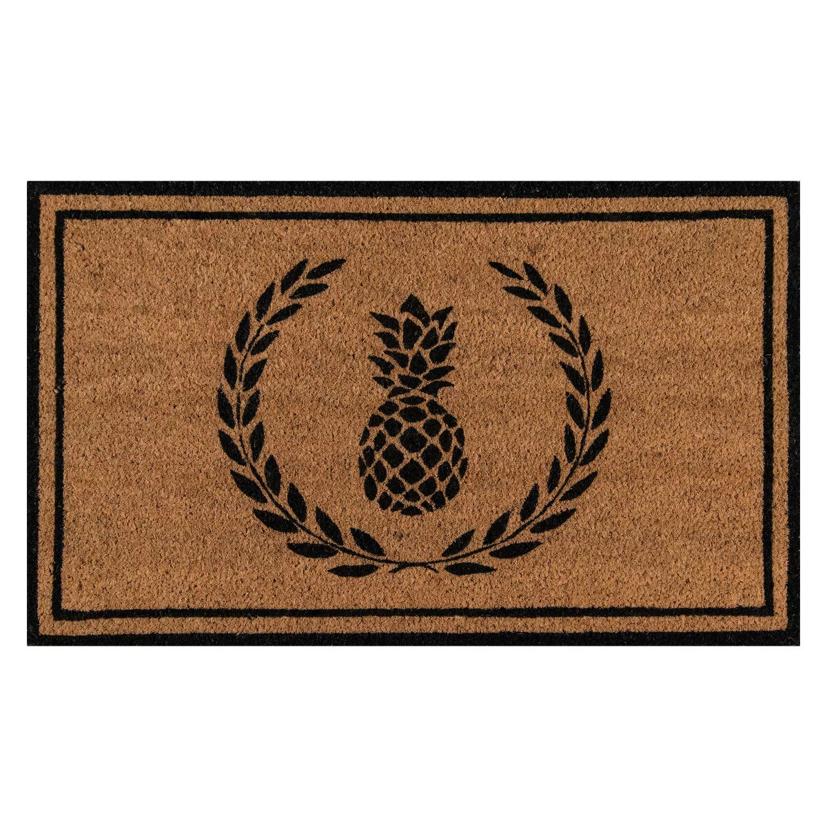 1'6"x2'6" Fruit Woven Door Mat Black/Natural - Erin Gates By Momeni: Indoor Outdoor Coir Front En... | Target