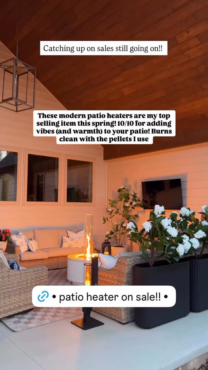 Catching up on sales still going on!! These modern patio heaters are my top selling items right now! On sale!

#LTKSeasonal #LTKHome