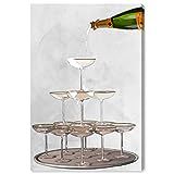 The Oliver Gal Artist Co. Drinks and Spirits Wall Art Canvas Prints 'Champagne Tower' Home Décor, 40 | Amazon (US)