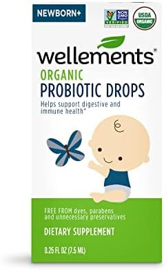 Wellements Organic Probiotic Drops, Baby Digestive and Immune Support for Infants and Toddlers, F... | Amazon (US)