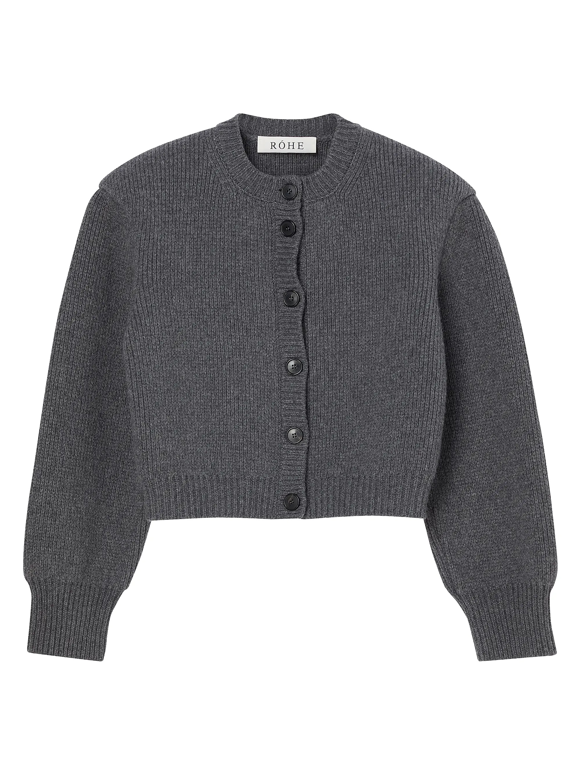 Róhe Padded Wool Cardigan | Saks Fifth Avenue | Saks Fifth Avenue