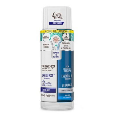 GuruNanda Whitening Dual Barrel Mouthwash - 20 fl oz (1.25 pt) (591 mL) | Target