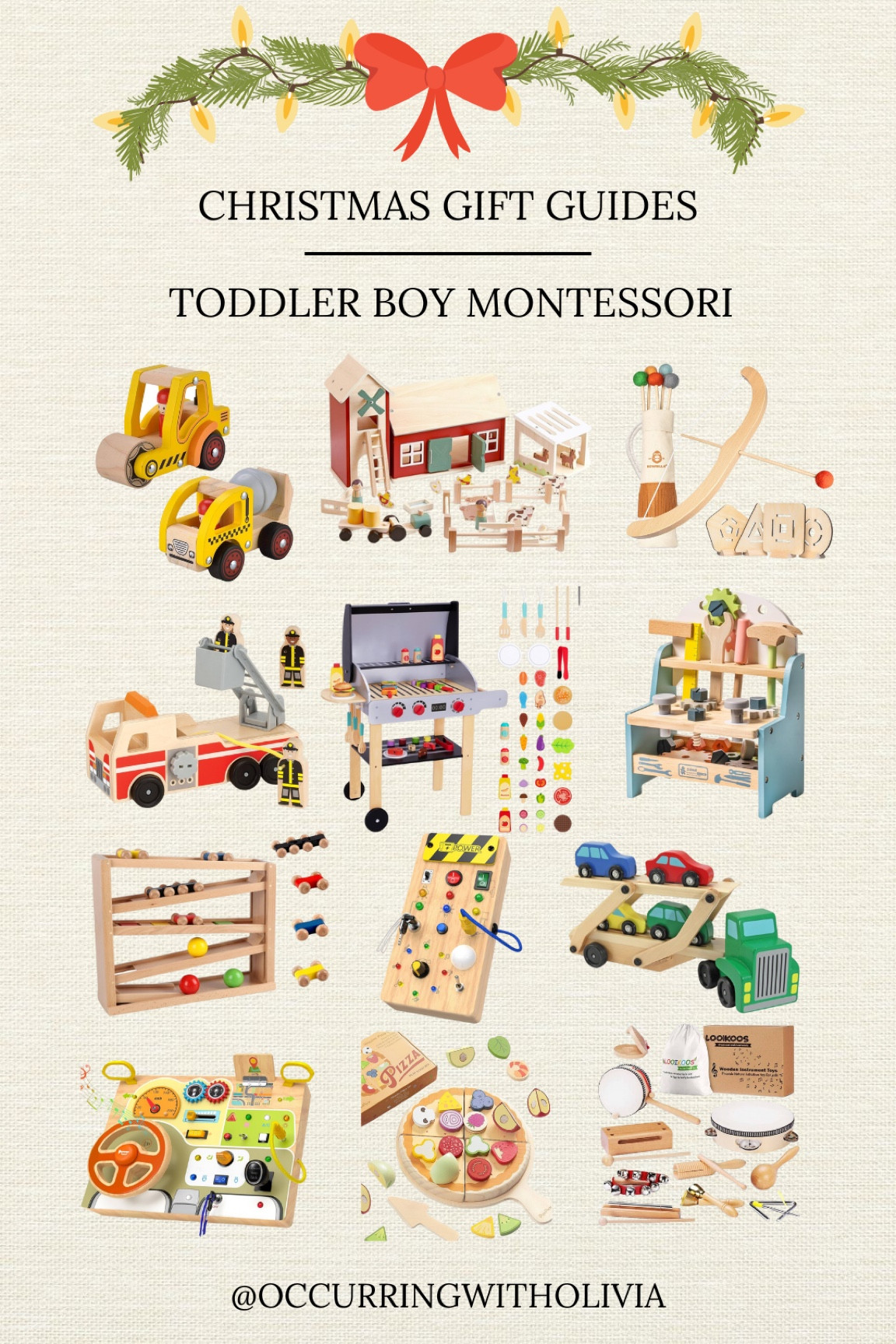 Christmas Gift Ideas: Toddler Boy Montessori Toys from Amazon

Trucks Cars Ball Drop Firetruck Construction Busy Board Tool Set Bow and Arrow Drum Set 

#LTKHoliday #LTKKids #LTKGiftGuide