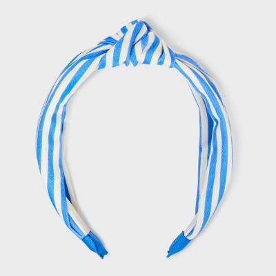 Striped Top Knot Headband - Universal Thread™ Blue | Target