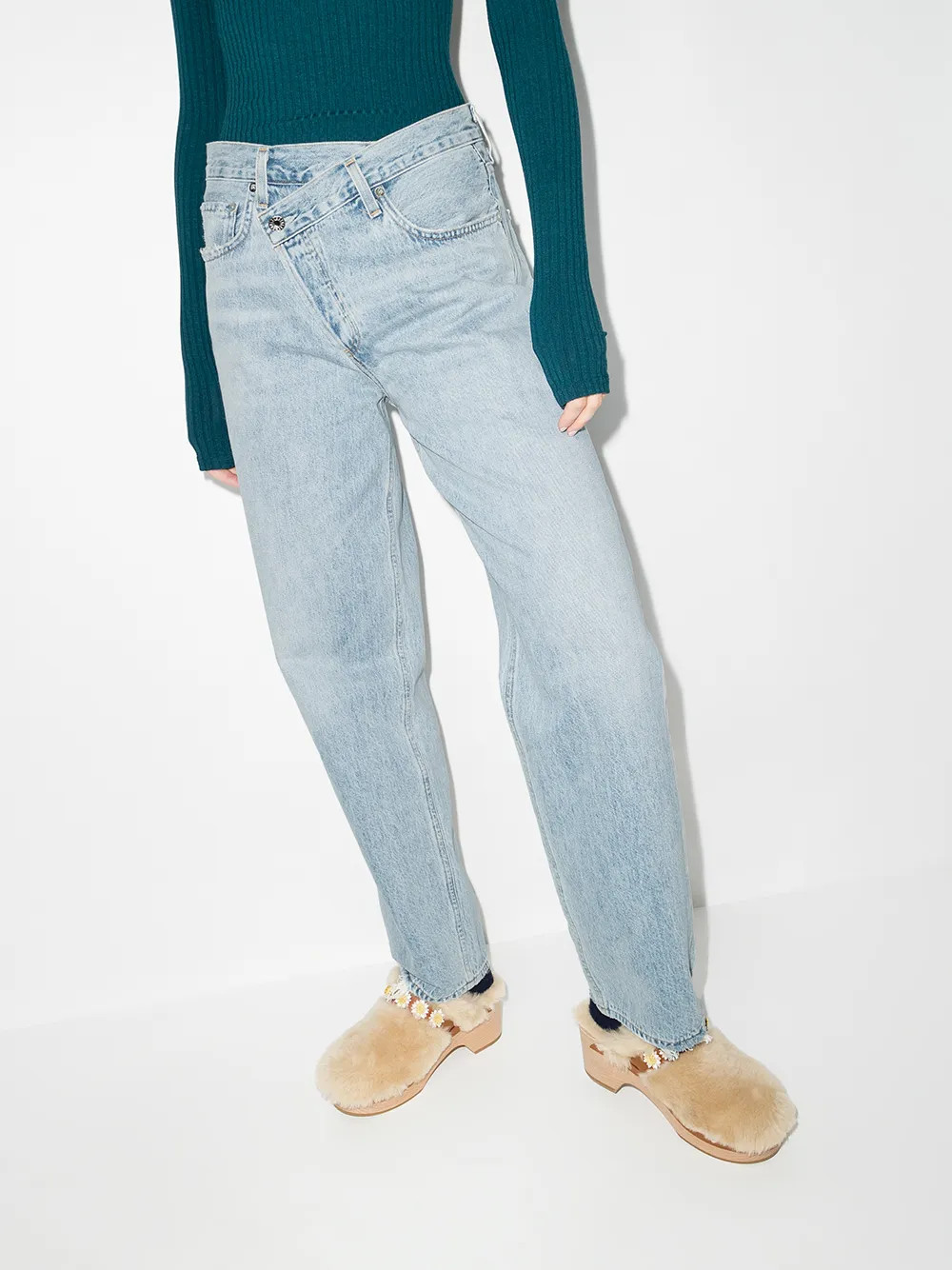 AGOLDE Criss Cross straight-leg Jeans - Farfetch | Farfetch Global