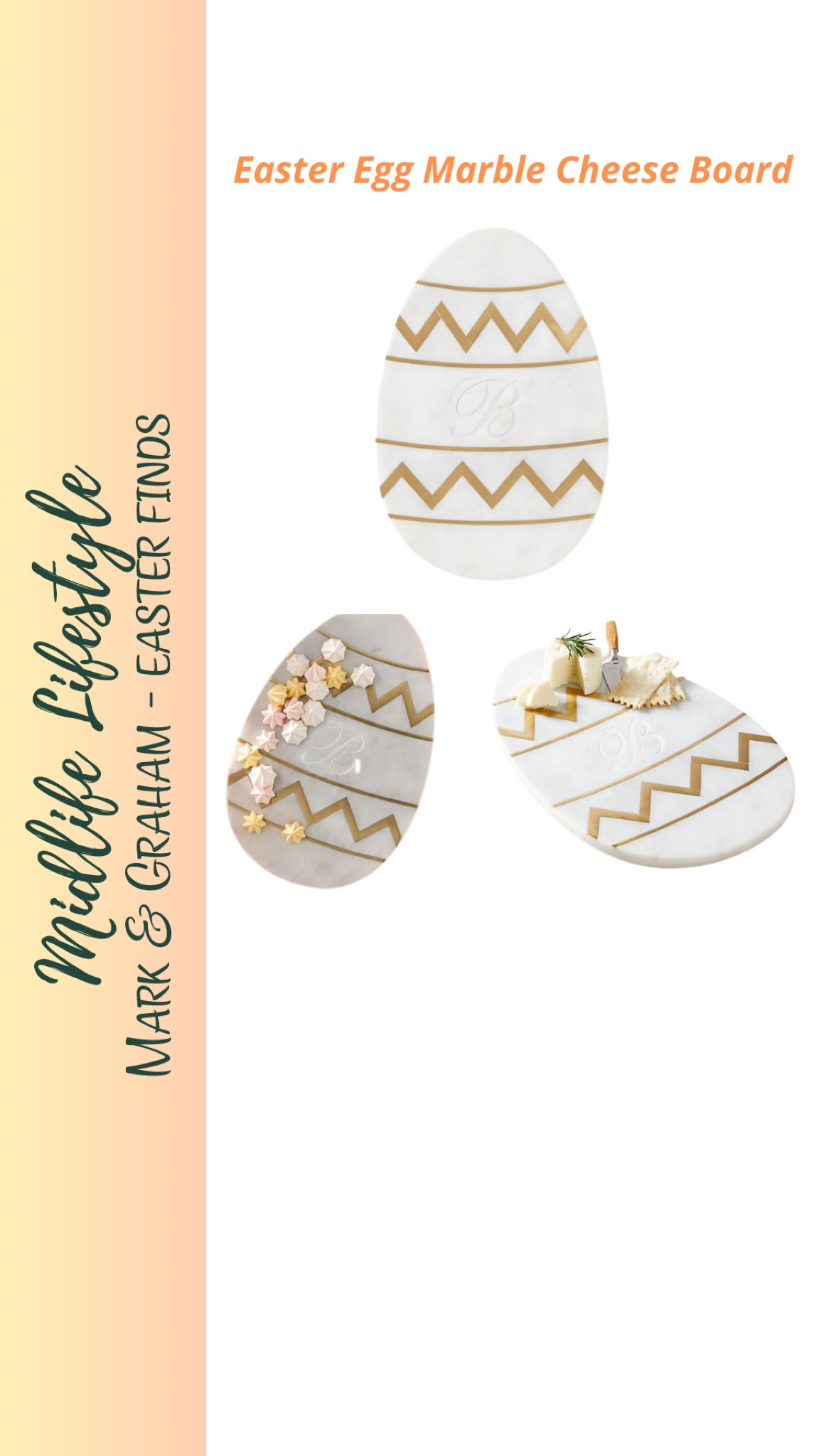 Celebrate Easter in style with Mark & Graham's Easter Egg Marble Cheese Board! 🐣 

Crafted from beautiful marble with a gold inlay, this board is perfect for your holiday brunch spread—cheeses, meats, and even deviled eggs! 

Add a personalized touch with an embroidered name for a unique seasonal centerpiece. 🧀✨ 

#EasterBrunch #CheeseBoardGoals #PersonalizedPerfection

#LTKSeasonal #LTKHome #LTKFindsUnder100