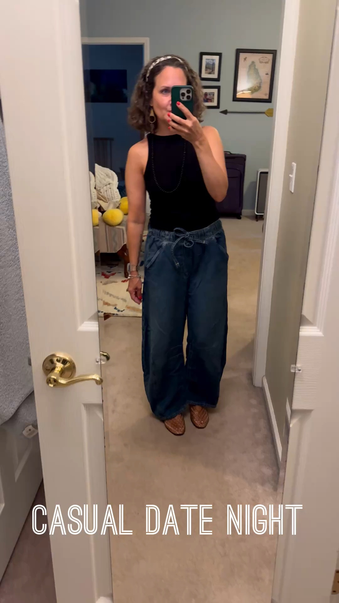 What I wore for a casual date night for late summer. Love these comfy Gap barrel leg jeans!

#LTKSeasonal #LTKOver40 #LTKPetite